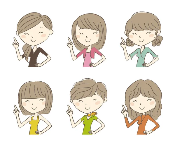 Kadınlar saç kümesi