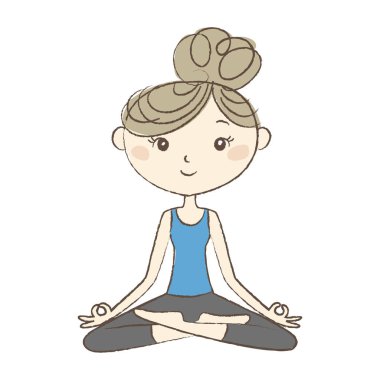 Yoga egzersiz, kadın kolay poz