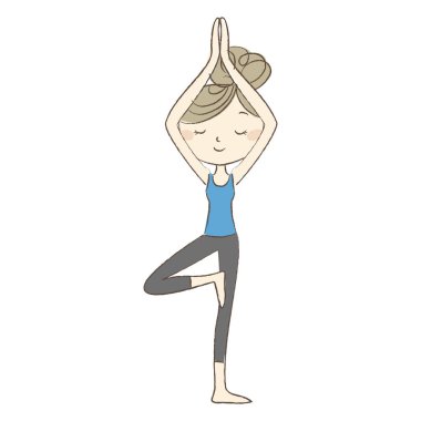 Yoga egzersiz, kadın ağaç poz