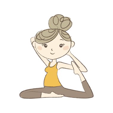 Doğum öncesi Yoga, güvercin poz hamile kadın