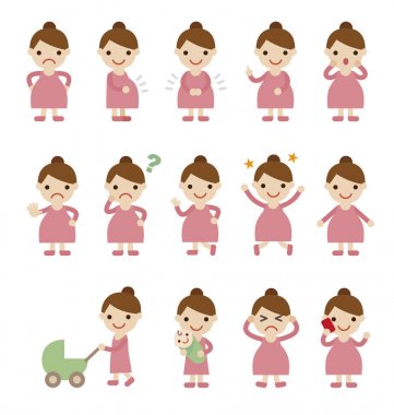 Mavi ve pembe elbiseli gülümseyen bebekler.