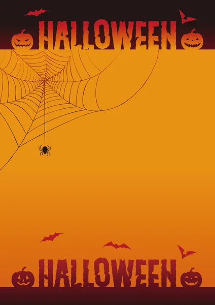 Obrázek pozadí Halloween s jack o lucerny, spider w — Stockový vektor