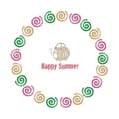 Çelenk renkli sivrisinek ile bobinler ve şekilli tutucu domuz