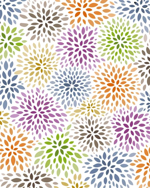 Japanska traditionella färgglada krysantemum mönster — Stock vektor