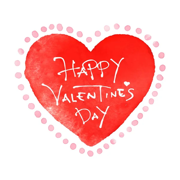 Suluboya Sevgililer Günü kalp çizimi — Stok Vektör