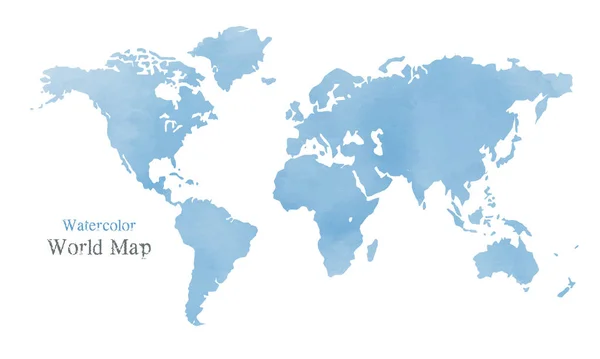 Wold Map z teksturą akwareli — Wektor stockowy