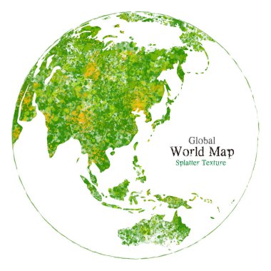 Sıçrama desenli küresel dünya haritası