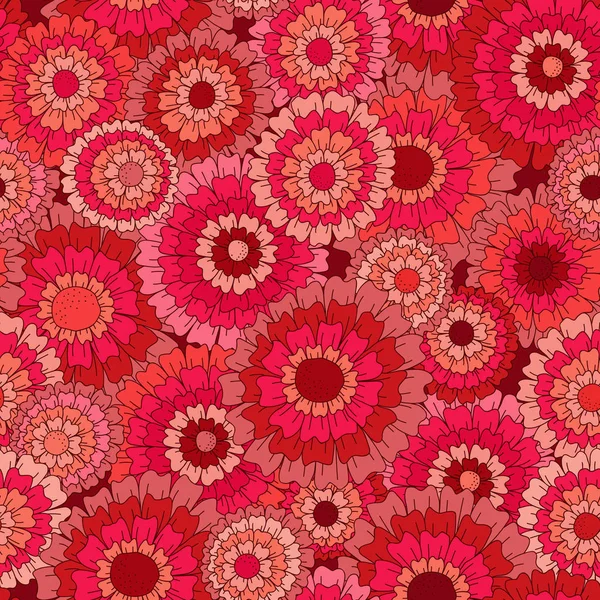 Vektör çiçek deseni. Renkli kesintisiz botanik doku, detaylı çiçek illüstrasyonlar. Stil, Bahar çiçek arka plan doodle.