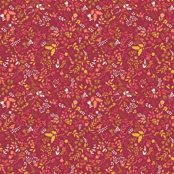 Vektör çiçek deseni. Renkli kesintisiz botanik doku, detaylı çiçek illüstrasyonlar. Stil, Bahar çiçek arka plan doodle.