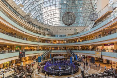 Moskova - Ağustos 31.2015: alışveriş merkezi Afimall şehir