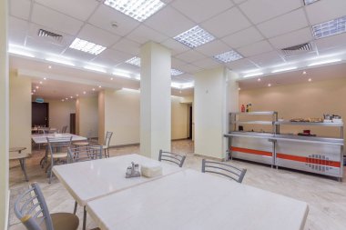 Ofiste ya da üniversitede boş yemek odası
