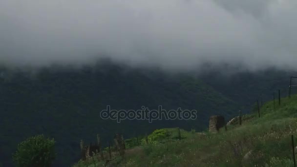 Medeltida monument, Kurtat Gorge — Stockvideo