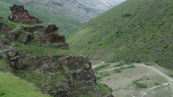 Mountain Kurtat in North Ossetia — Stock Video