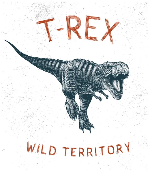 Dinosaurus T-Rex běží — Stockový vektor