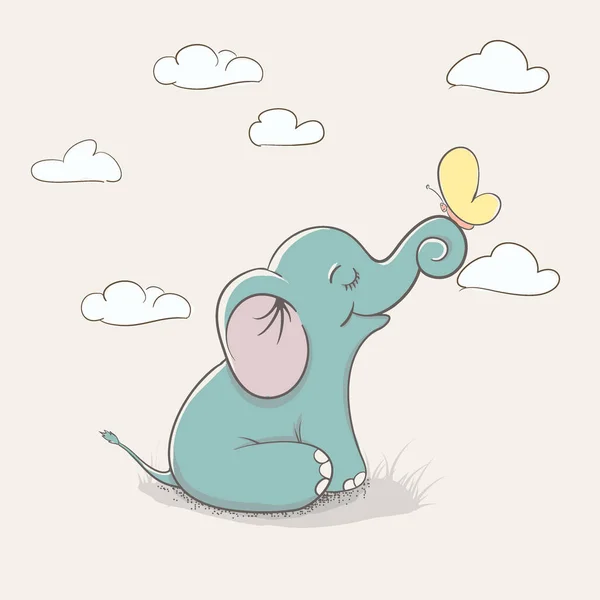 Cartoon dítě slon — Stockový vektor