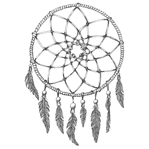 Dream Catcher sur fond blanc — Image vectorielle