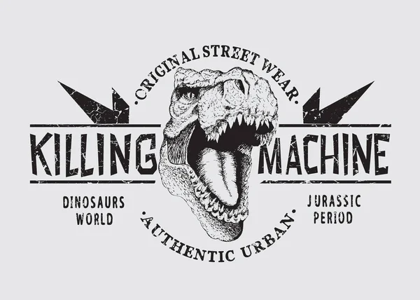 Gevaarlijke tyranosaur hoofd — Stockvector