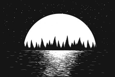 gece deniz deniz manzarası