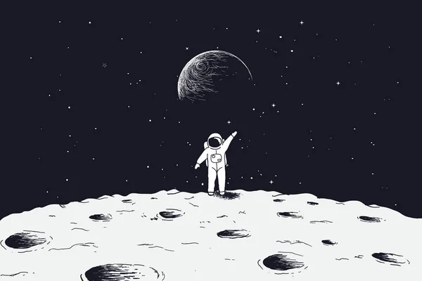 Astronot stand ay yüzeyinde