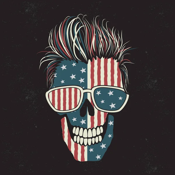 Calavera americana moderna — Vector de stock