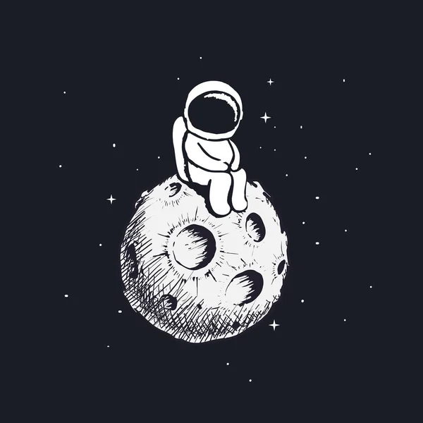 Mignon petit astronaute — Image vectorielle