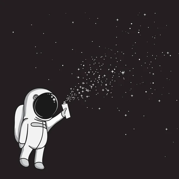 Astronot yıldızları püskürtüyor