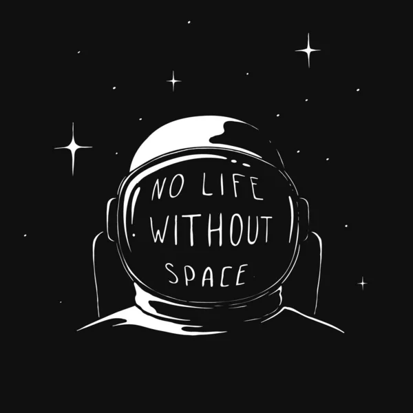 No life without space — Stock Vector