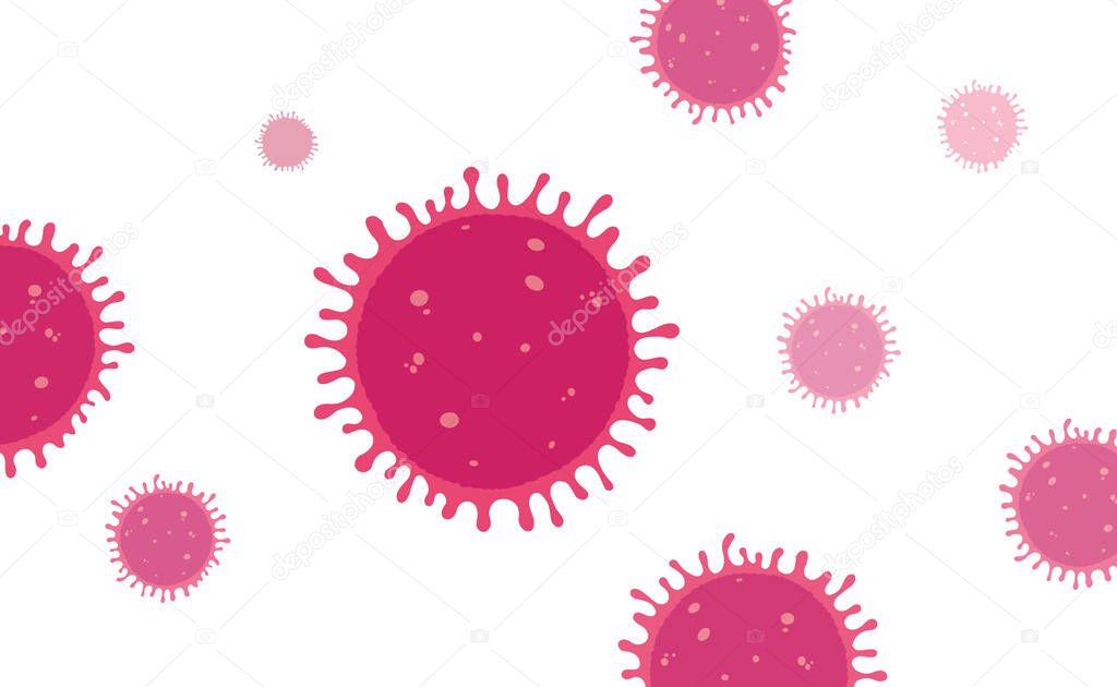 background poster with viruses
