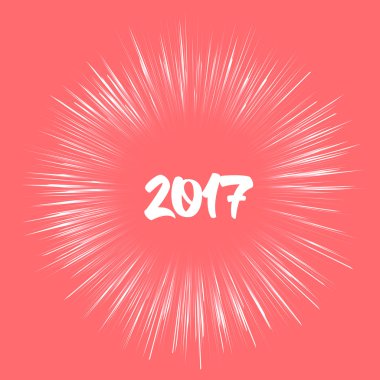 Yeni yıl kartı havai fişek etkisi ile