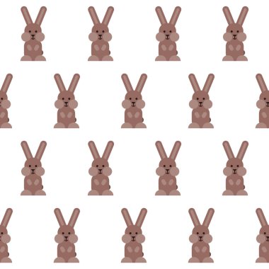 Düz bunnies sembollerin ile Seamless Modeli.