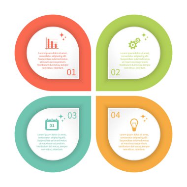 renkli Infographic şablonu