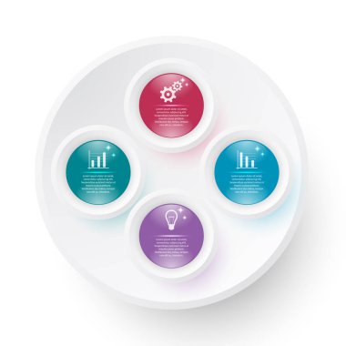 Infographic şablon renkli gölgeler