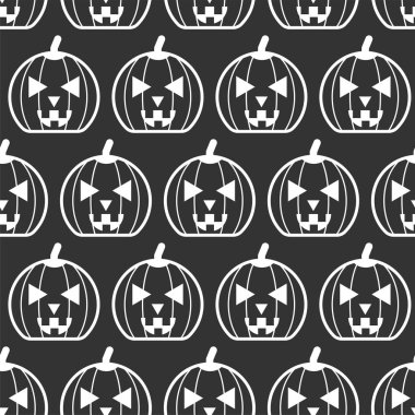 Şablon oyulmuş kabak ile seamless modeli /. Cadılar Bayramı halat koyu arka plan üzerinde kavramı.