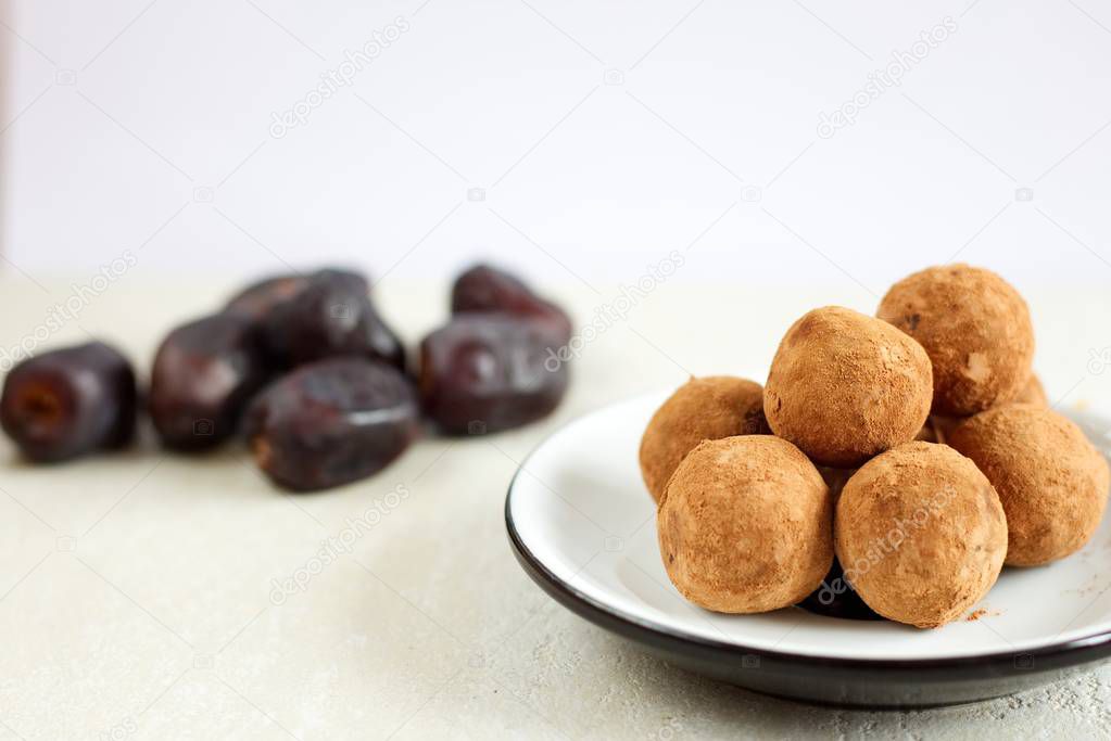 Handmade vegan date balls.