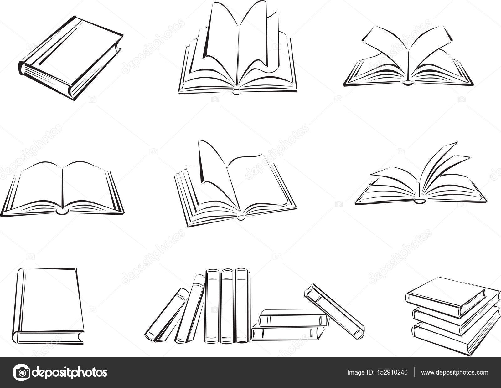 Book, textbook, library, literature, page Stock Vector by ©gjanmail.ru