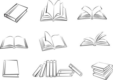 book, textbook, library, literature, page clipart