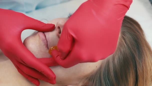 Moustache d'épilation des femmes — Video