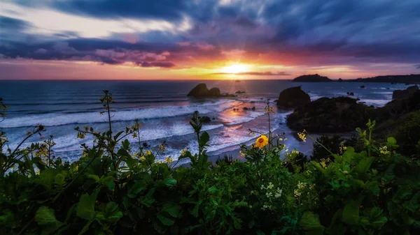 Pôr-do-sol Seascape no norte da Califórnia — Fotografia de Stock