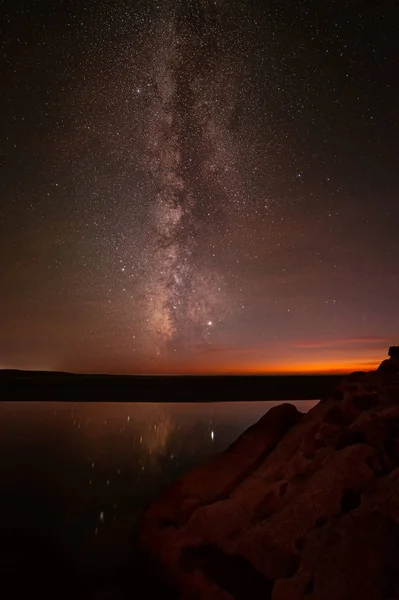 O céu noturno em uma praia do norte da Califórnia Imagem De Stock