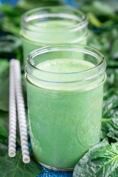 Detox Green Smoothie Σπανάκι Κάθετη — Φωτογραφία Αρχείου