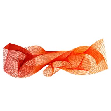 Turuncu çizgileri kıvır, hareket dalgalarıyla soyut arkaplan, vektör