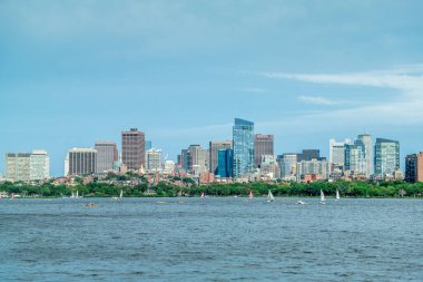 Boston şehir sınırı manzarası Massachusetts Teknoloji Enstitüsü, New England, ABD, yatay