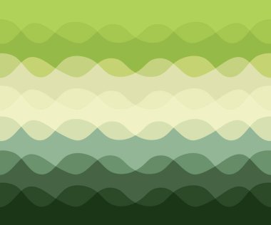 Hareket dalgaları ile soyut desen, eğri yeşil çizgiler