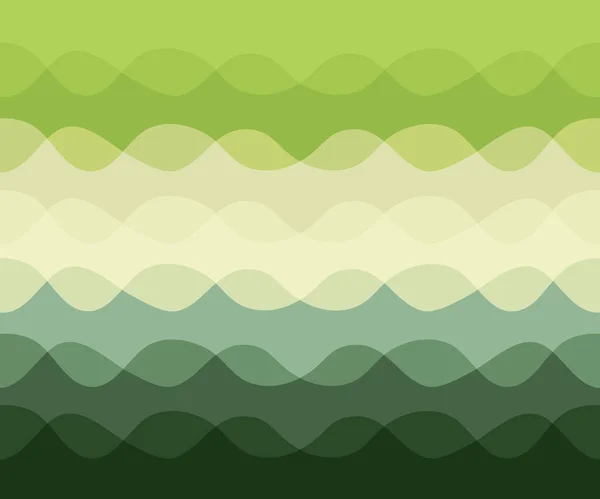 Motif Abstrait Avec Ondes Mouvement Lignes Vertes Courbes — Image vectorielle