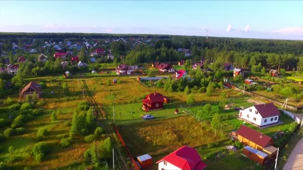 Aerial view of summer residence village — Stock Footage Aerial view of summer residence village Royalty Free Stock Footage