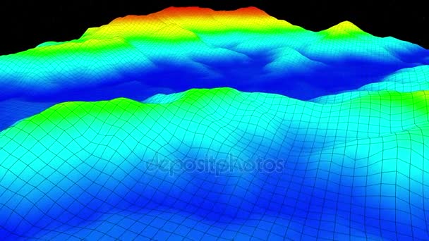 Imágenes 3D de la estructura de la superficie del terreno — Vídeo de stock