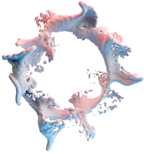 Ilustração 3D do movimento líquido do respingo — Fotografia de Stock