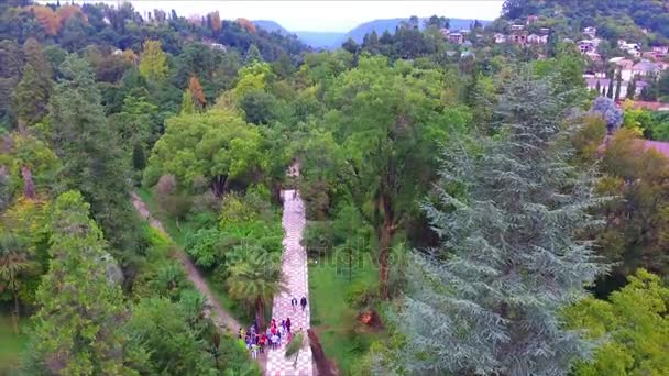 : Abcházie Suchumi - 25 září 2016 Suchumi Botanická zahrada — Stock video