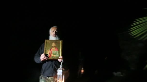 ABKHAZIA, KAMAN - 29 OCTOBRE 2016 : Procession religieuse quotidienne — Video