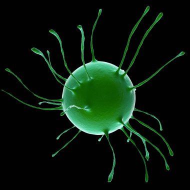 Mikrobiyoloji molekül nesne 3D çizimi